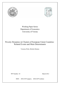 Poverty Dynamics in Clusters of European Union Countries: Related