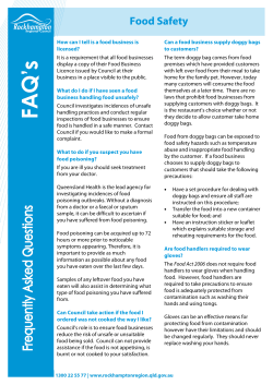 Food Safety - Rockhampton Regional Council
