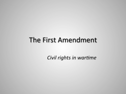 The First Amendment - University of Illinois