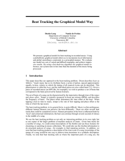 Beat Tracking the Graphical Model Way