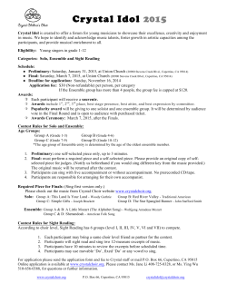 Crystal Idol Application - Crystal Children`s Choir