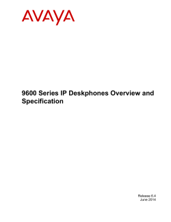 9600 Series IP Deskphones Overview and