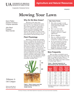 Mowing Your Lawn - University of Arkansas