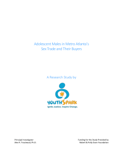 Adolescent Males in Metro Atlanta`s Sex Trade and Their Buyers