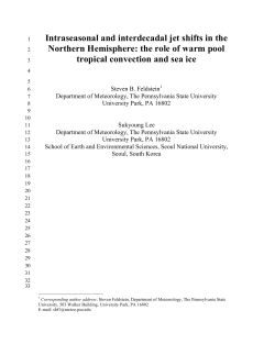 Intraseasonal and interdecadal jet shifts in the Northern Hemisphere