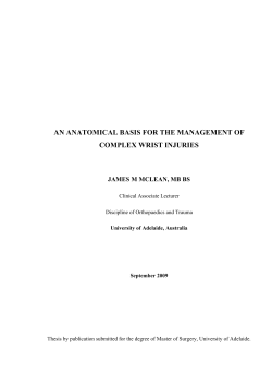 an anatomical basis for the management of complex wrist injuries