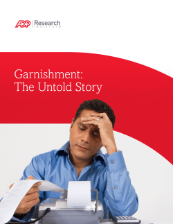 Garnishment: The Untold Story