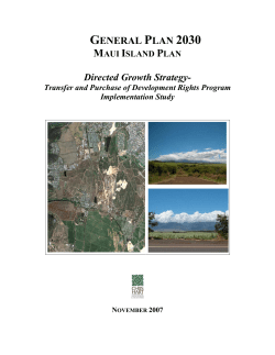 TDR program - County of Maui