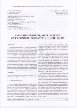 extensive biomechanical analysis of passenger locomotion in airbus