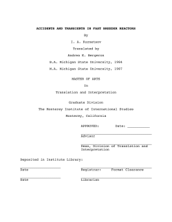 accidents and transients in fast breeder reactors