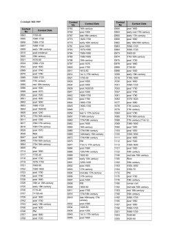 Context dates - Archaeology Data Service