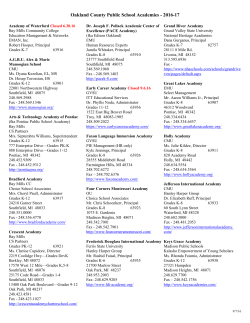 Oakland County Charter Schools