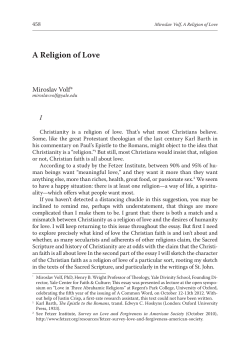 A Religion of Love