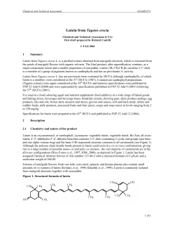 Lutein from Tagetes erecta - Food and Agriculture Organization of