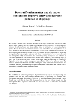 Does ratification matter and do major conventions improve safety