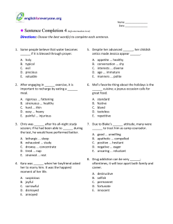 Sentence Completion 4 - English for Everyone