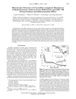 Microscopic Structure of Crystalline Langmuir Monolayers of