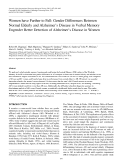 Women have Farther to Fall: Gender Differences Between Normal