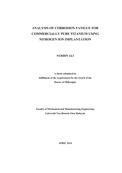 analysis of corrosion fatigue for commercially pure titanium using