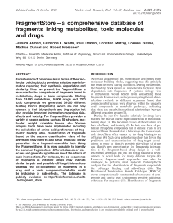 FragmentStore&mdash;a comprehensive database of fragments linking