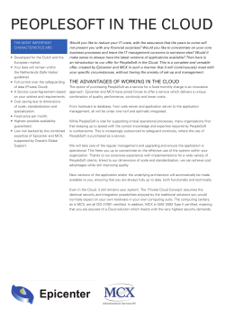 PEOPLESOFT IN THE CLOUD