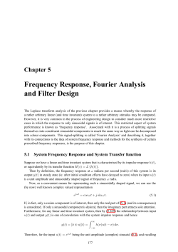 Chapter 5 Frequency Response, Fourier Analysis and Filter Design