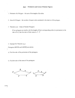 11.3 - Perimeters and Areas of Similar Figures 1. Perimeter of a
