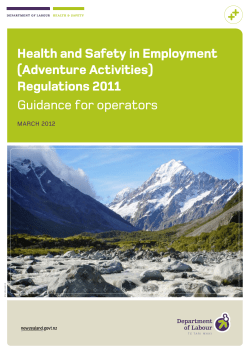 Health and Safety in Employment (Adventure Activities