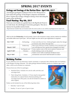 Spring 2017 Events Flyer