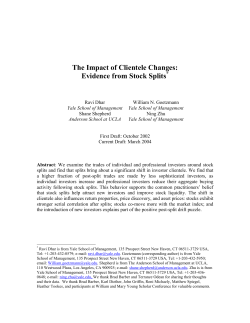 The Impact of Clientele Changes: Evidence from Stock Splits