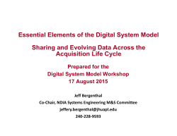 Essential Elements of the Digital System Model Sharing and