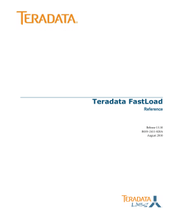 Teradata FastLoad Reference
