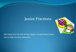 Junior Fractions - Robertson Road School