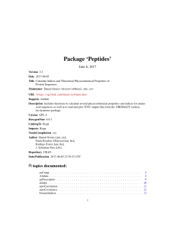 Package `Peptides`