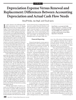 Depreciation Expense Versus Renewal and Replacement