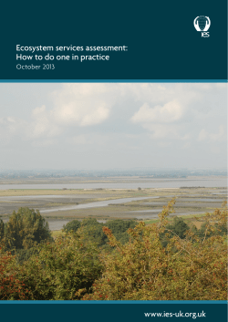 Ecosystem services assessment - The Institution Of Environmental