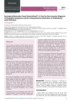 Serological Biomarker Panel (GastroPanel®): A Test for Non