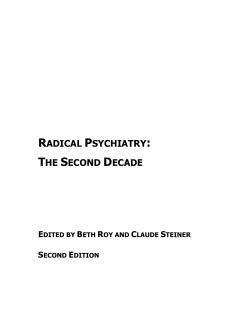 RADICAL PSYCHIATRY: THE SECOND DECADE
