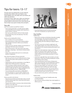 Tips For Teens