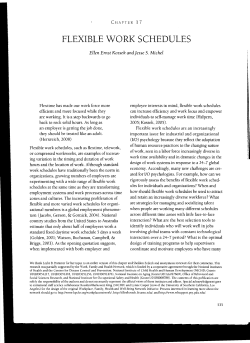 flexible work schedules - Krannert Application Portal