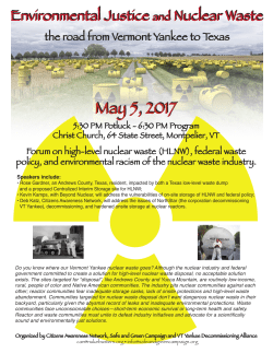 Montpelier, VT - Citizens Awareness Network