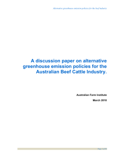 A discussion paper on alternative greenhouse emission