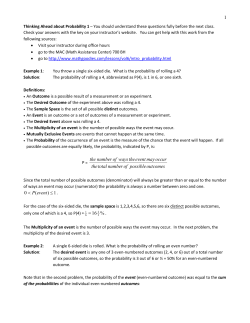 Probability - Fort Lewis College