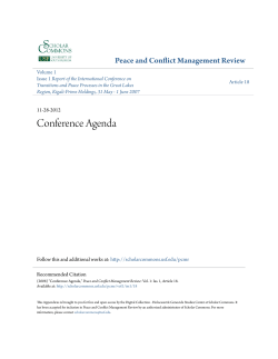Conference Agenda