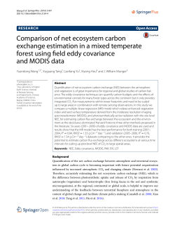 Comparison of net ecosystem carbon exchange