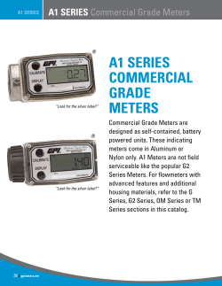 A1 SERIES COMMERCIAL GRADE METERS