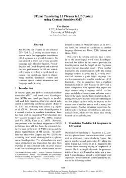 UEdin: Translating L1 Phrases in L2 Context using Context