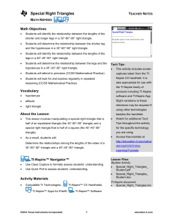 Teacher Notes PDF - TI Education