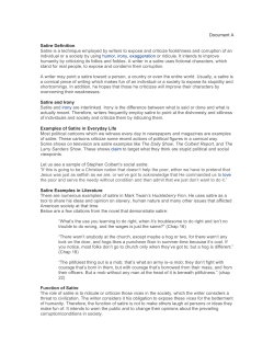 Satire Materials - Canvas by Instructure