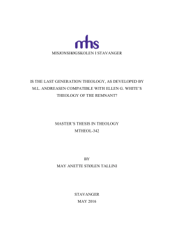 May Anette St&oslash;len Tallini Mtheol 2016